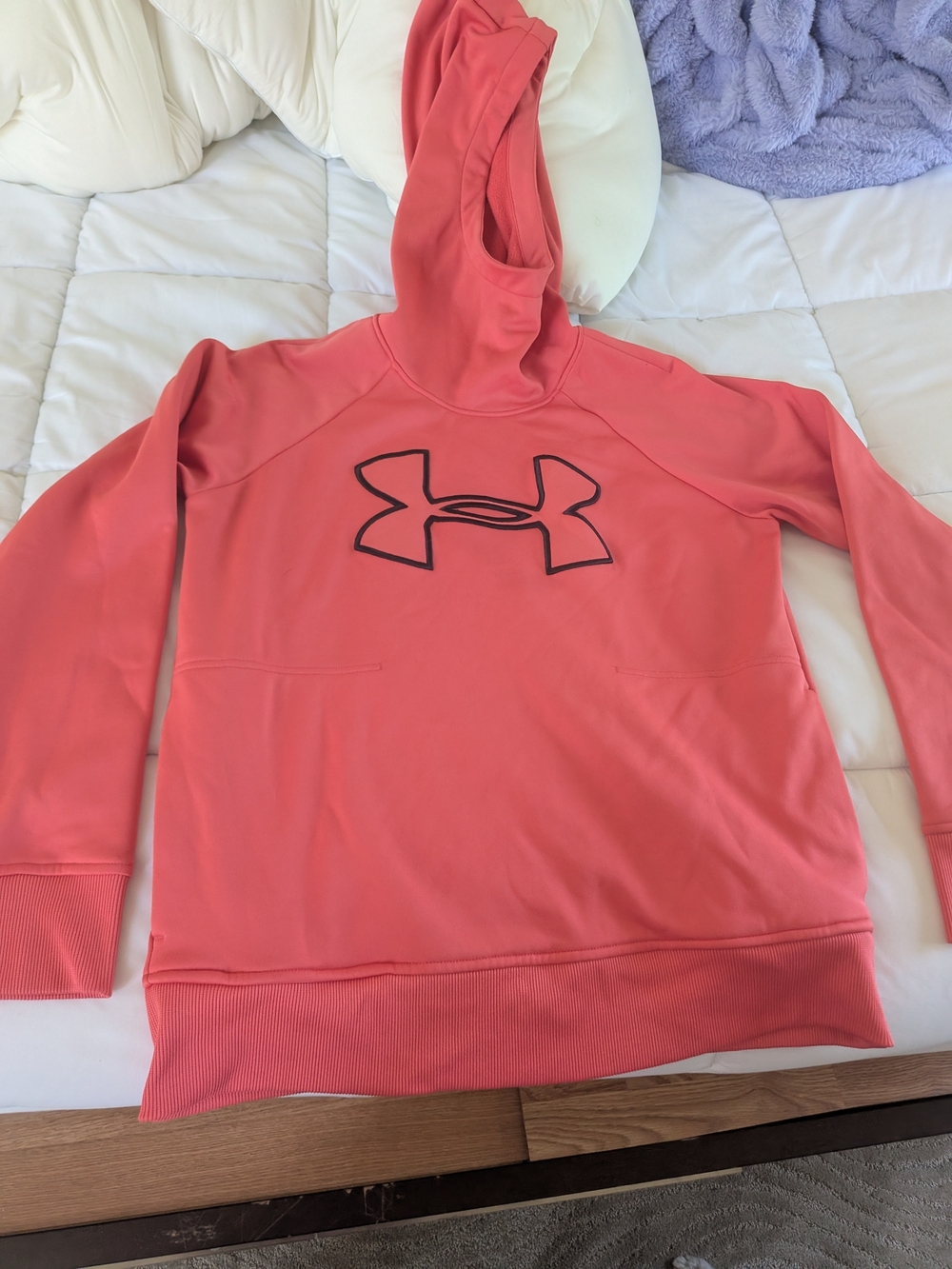Under Armour Coral Hoodie with Black Logo